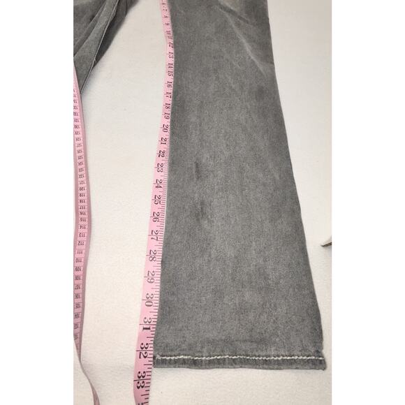 True Religion Jeans 34x32.5 Gray Ricky Flap Pocket Straight Leg Distressed READ - Picture 3 of 11